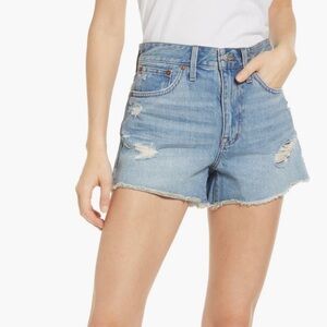 MADEWELL Relaxed Destructed Denim Shorts
